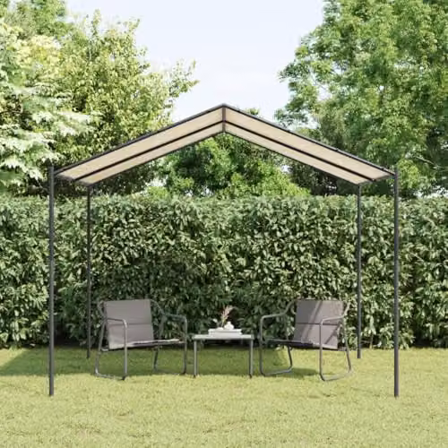 vidaXL Canopy Tent in Beige, Steel and Polyester, W/D/H: 300 x 300 x 250 cm – 2
