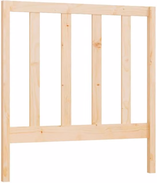 Berkfield Home Rustic Solid Pine Bed Headboard in Beige, W/D/H: 95 x 4 x 100 cm