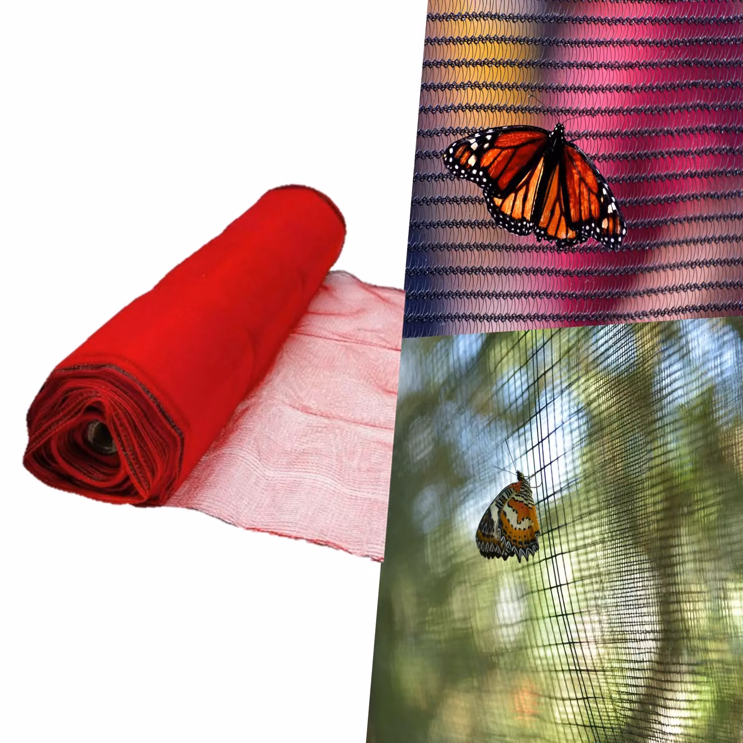 Pegdev Red UV Stabilised Butterfly Netting Mesh for Vegetables and Plants, 35m – 3