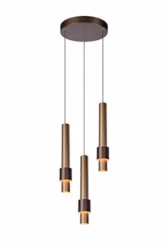 Lucide Margary Modern LED Pendant Light, Brown, Diameter: 28 cm