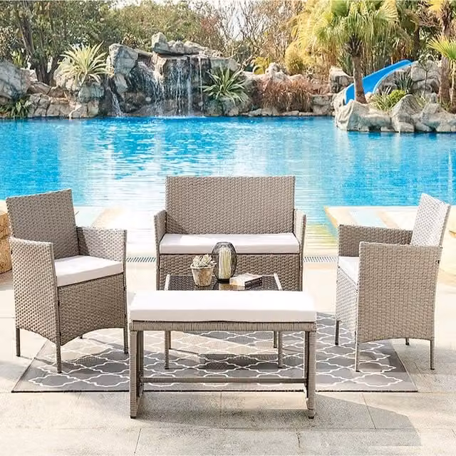 GRS Bora 5-Piece Grey Rattan Set with Cover