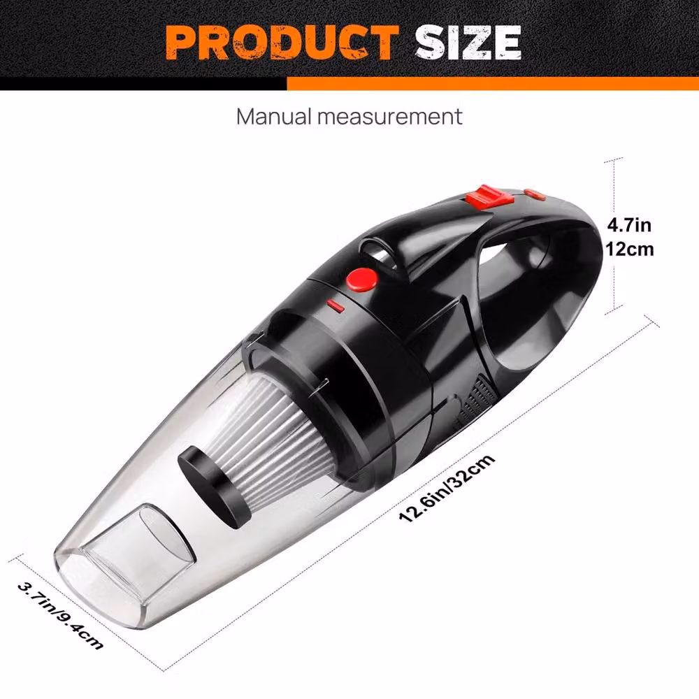 VOGREX 8500PA Cordless Bagless Handheld Car Vacuum in Black – 2