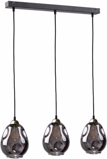 Netlighting Loki Bar Pendant Ceiling Light in Black, 60cm, 3x E27