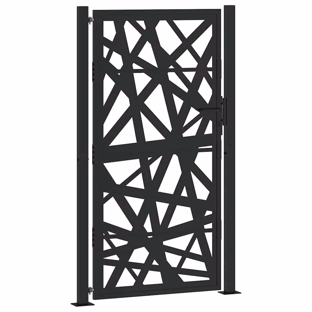 Berkfield Black Steel Garden Gate, W: 105 cm, H: 180 cm – 2