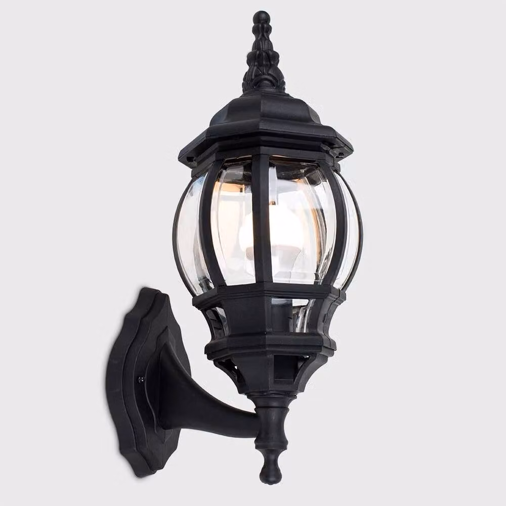 SPETLEK Black Outdoor LED Wall Lantern with Transparent Glass, IP44 Rated – 2