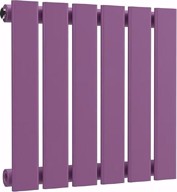 Lux Heat Single Flat Horizontal Steel Radiator in Purple, W: 42.0 cm, H: 40.0 cm