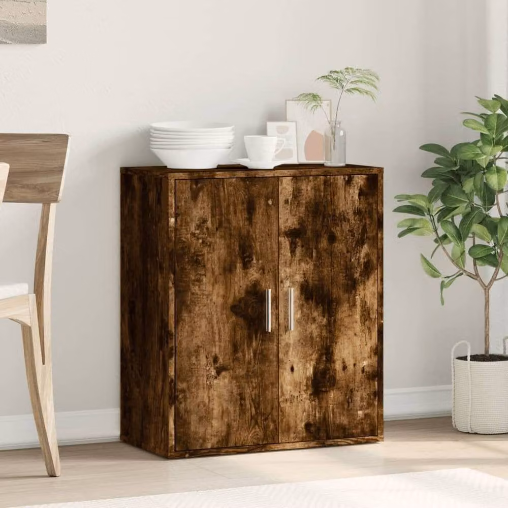 Berkfield Home Smoked Oak Sideboard in Brown, W/D/H: 79 x 38 x 80 cm – 3
