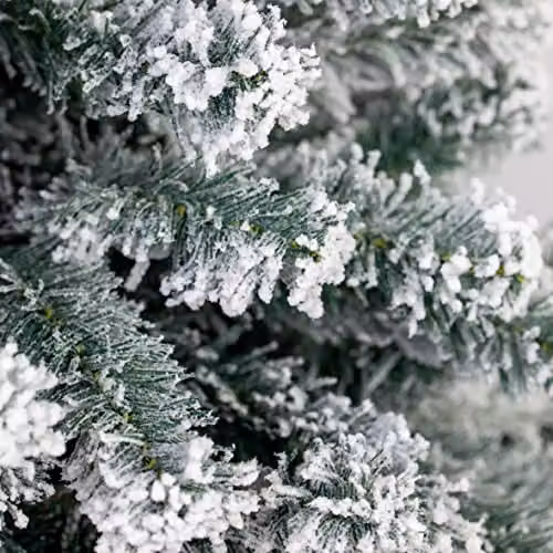 The Christmas Workshop 72069 Snowy Cone Fir Christmas Tree in White and Green, H 180 cm, W 93 cm, D 93 cm – 4
