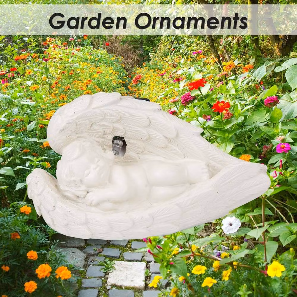 VFM e-Store Memorial Flower Pot Ornament, White, W/D/H: 12 x 12 x 6.7 cm – 3