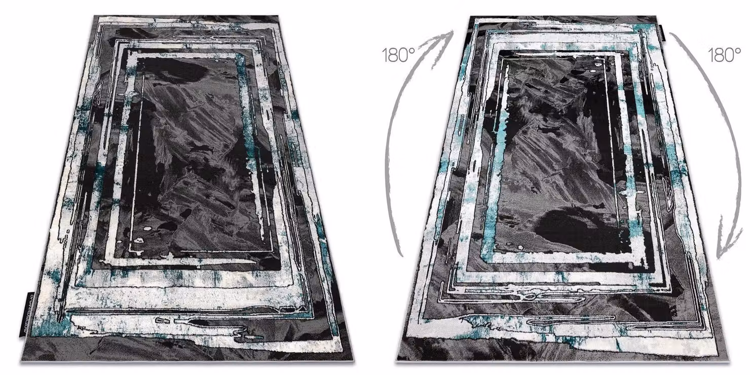 RugsX De Luxe Abstract Grey Polyester Rug, W: 200 cm, D: 290 cm – 2