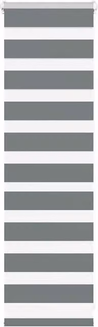 Berkfield Home Grey Polyester Zebra Day and Night Blind W: 50 cm, H: 100 cm – 1