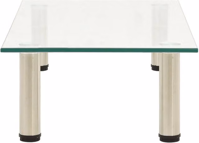 Berkfield Home Modern Transparent TV Stand with Tempered Glass and Metal, W/D/H: 60 x 35 x 17 cm