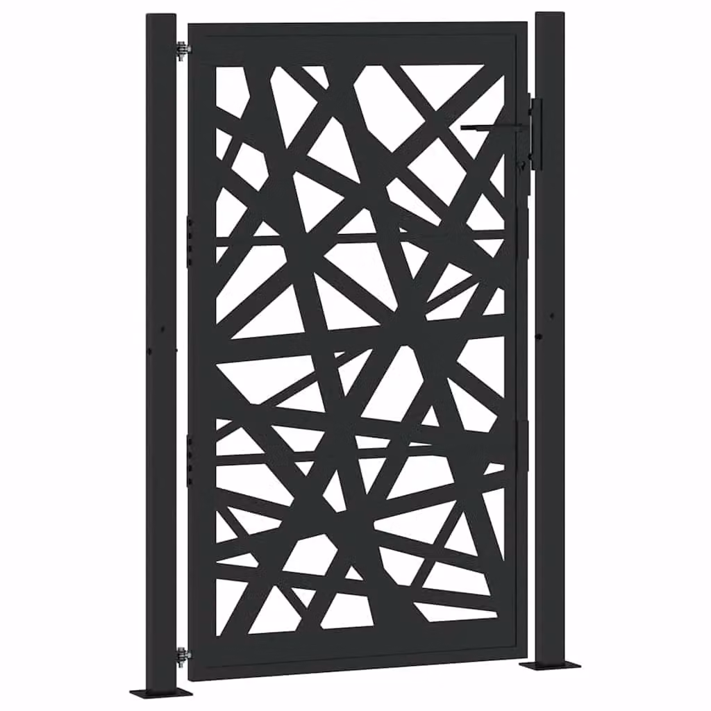 Berkfield Home Black Steel Garden Gate, W: 105 cm, H: 155 cm – 2