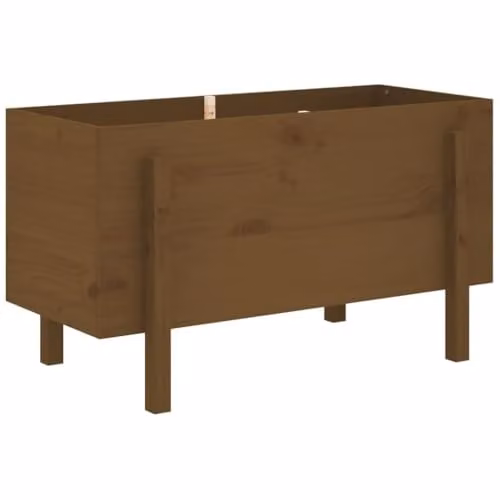 vidaXL Wooden Raised Bed in Honey Brown, W: 101 cm, D: 50 cm, H: 57 cm