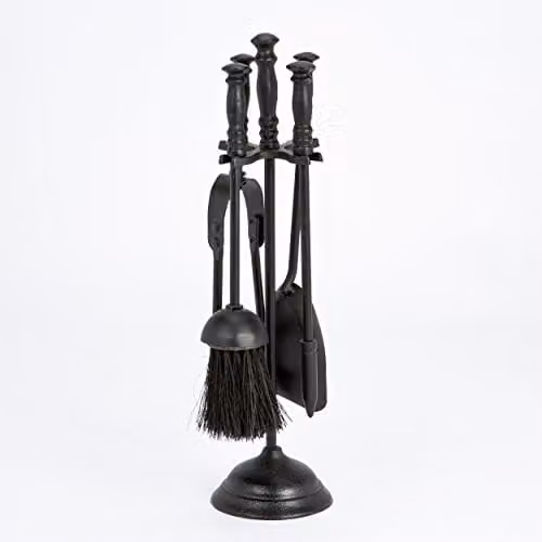 Inglenook 5 Piece Fireplace Companion Set in Black – 1