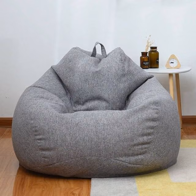 PAWNORA Extra Large Bean Bag Chair Cover, Grey, W: 80 cm, H: 90 cm – 1