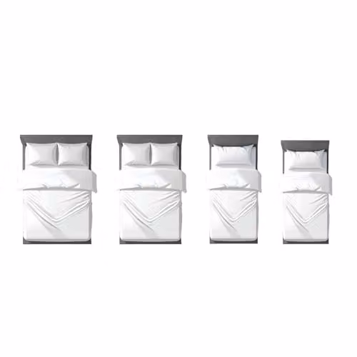 Highams White Seersucker Duvet Cover and Pillowcase Bedding Set, Double, W/D/H: 200 x 200 cm with 50 x 75 cm Pillowcases – 3