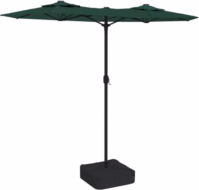 Berkfield Home Double-Head Cantilever Parasol in Green, W/D/H: 316 x 240 x 240 cm – 1