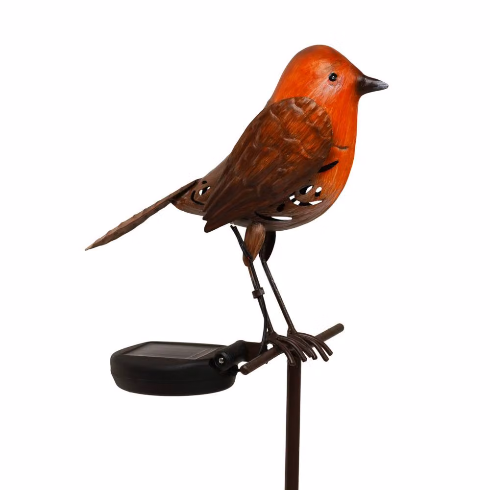 Country Living Robin Solar Stake in Brown Metal – 2