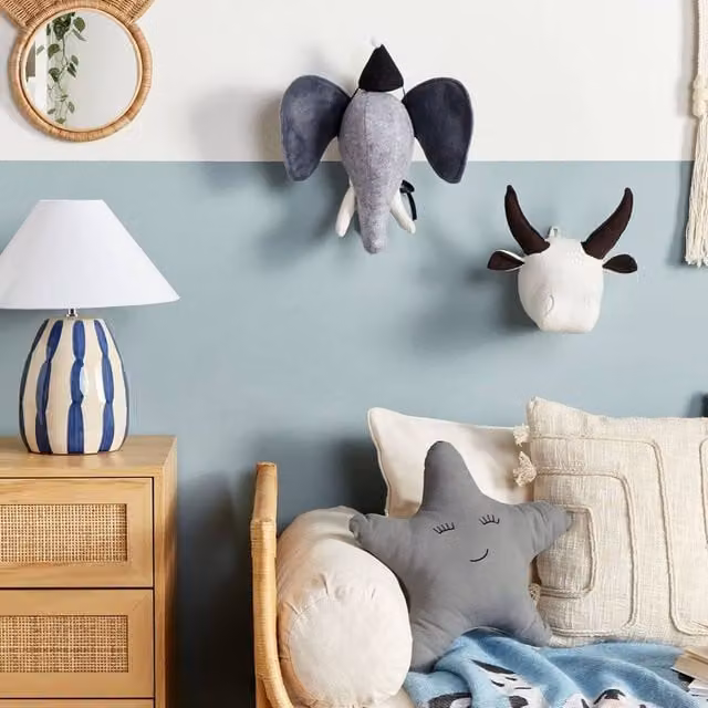 Wyld and Coco Plush Co Grey Elephant Head Wall Decor for Kids – 1