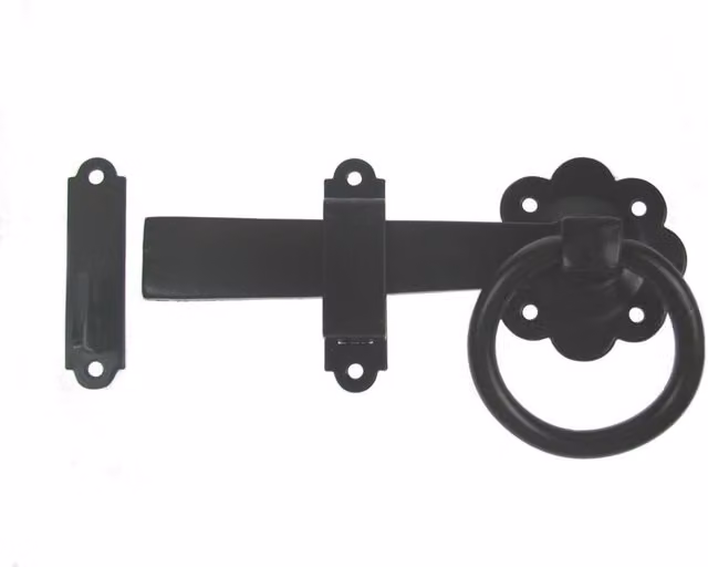 Unifix Matt Black Ring Gate Latch, Pack of 5
