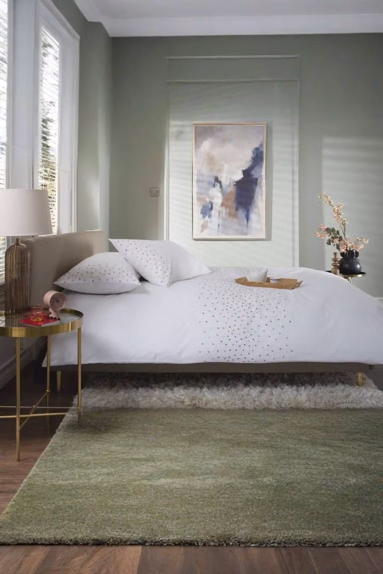 The Lyndon Company White Cotton Graphic Triangle Duvet Cover Set