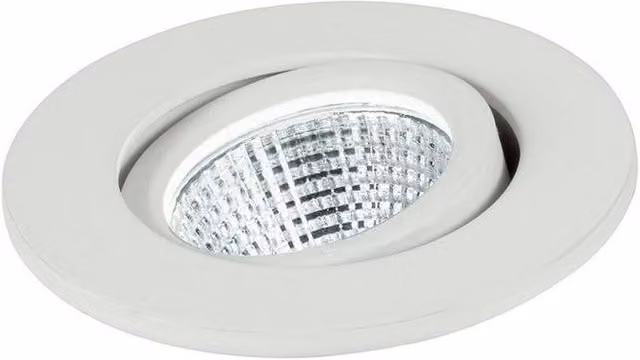 Netlighting POLARIS LED Recessed Adjustable Downlight, White, 240lm, 4000K, W/D/H: 6.6 x 5.7 cm