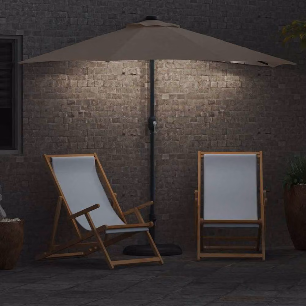 Berkfield Home Garden Parasol in Beige Polyester and Aluminium – 3