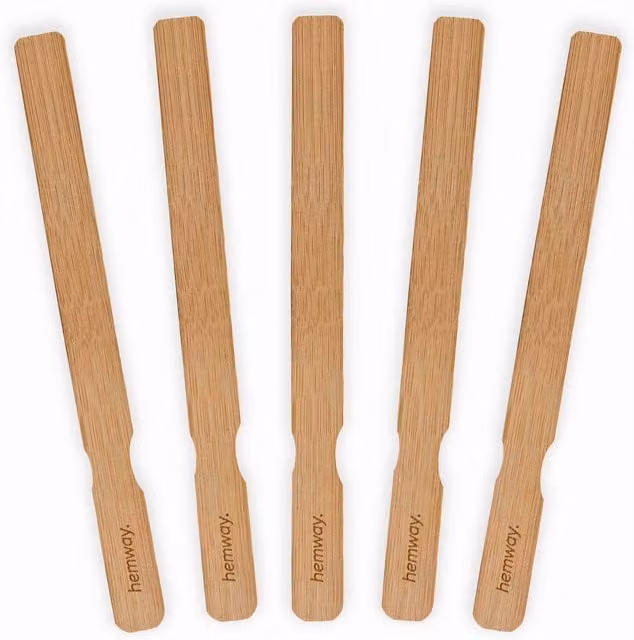 Hemway Bamboo Paint Stirrers in Brown, Pack of 5, W: 2.5 cm, H: 28 cm