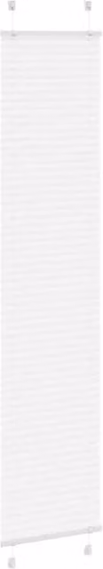 Berkfield Home Single Pleat Polyester Fabric Blind in White, W: 45 cm, H: 200 cm
