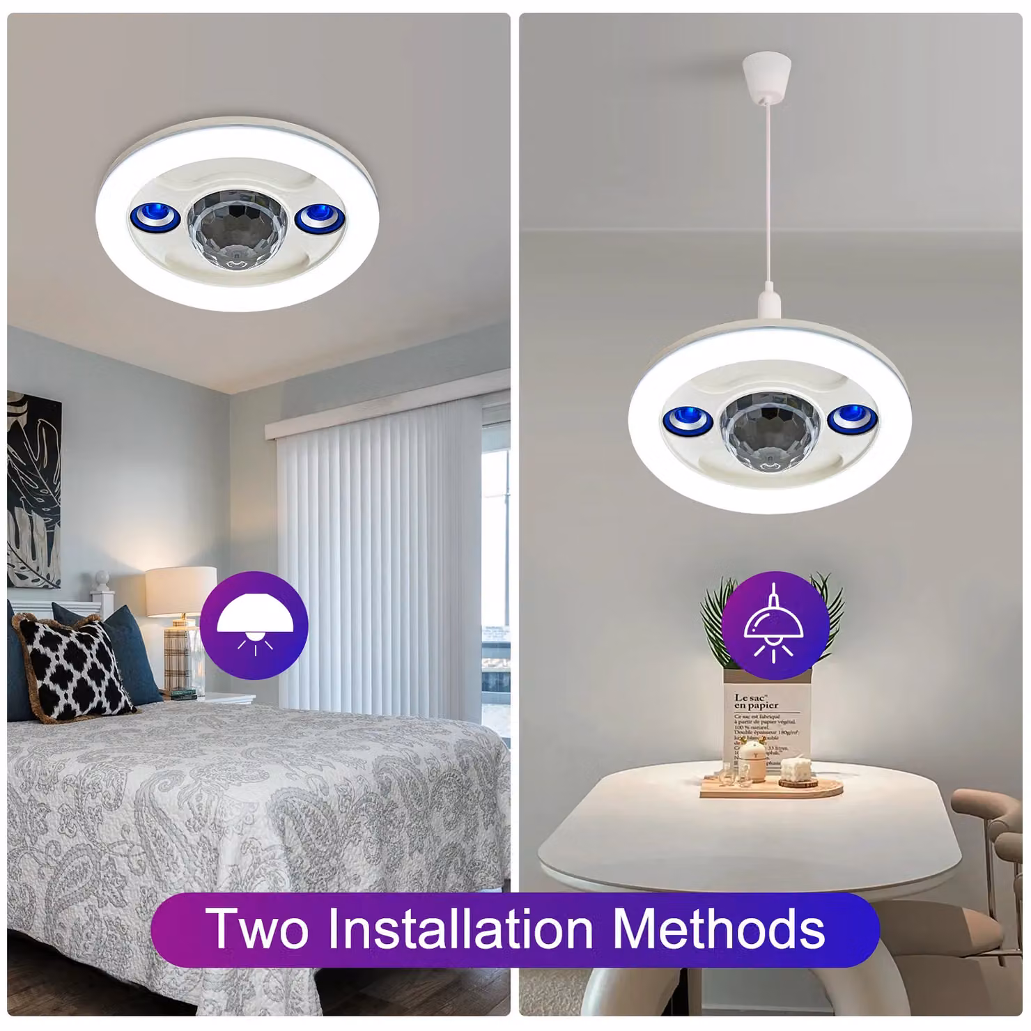 Harper Living RGBW E27 LED Light Bulb with Bluetooth Speaker, 30W 2400LM Dimmable Colour Changing Bulb with Remote Control in White and Multicolour – 2