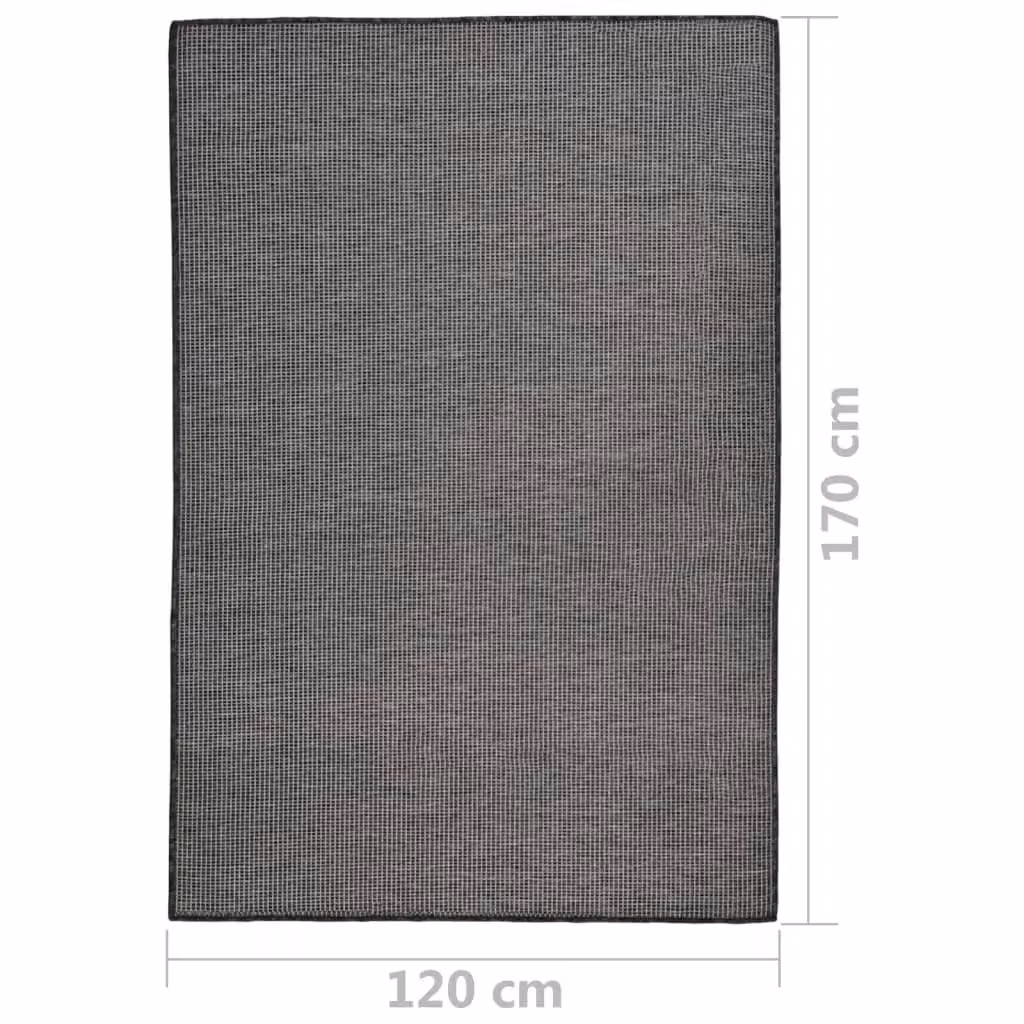 Berkfield Home Grey Outdoor Flatweave Round Rug, Diameter: 120 cm – 2