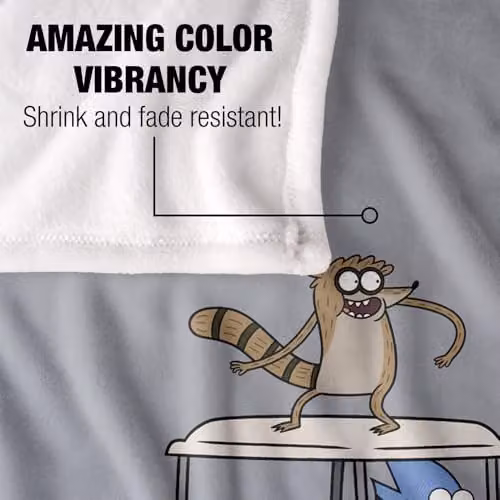 Regular Show Golf Cart Silky Touch Super Soft Fleece Throw Blanket, Multicolour, W: 91 cm, D: 147 cm – 2