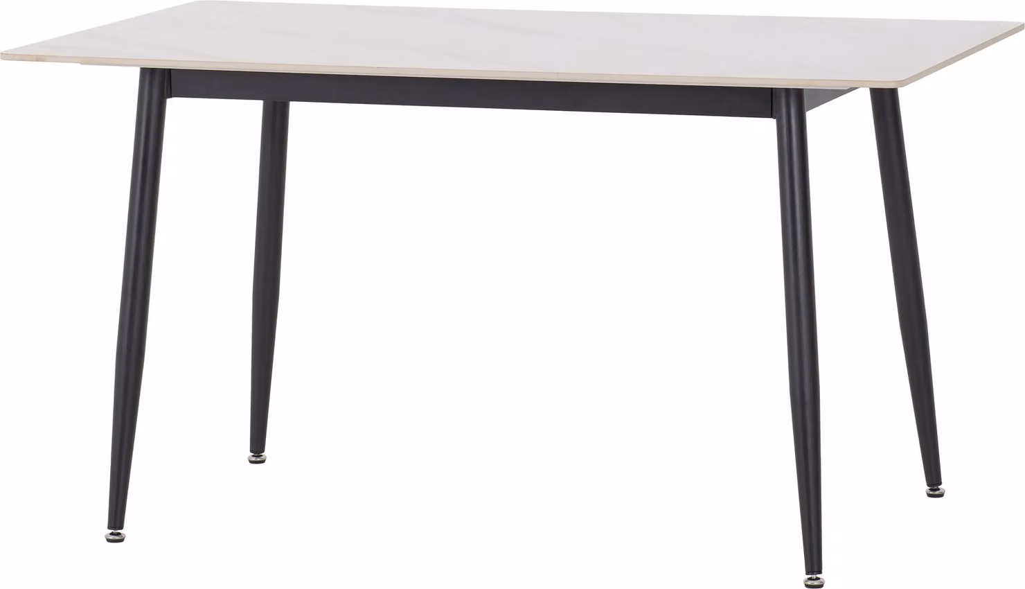 Seconique Fenton Modern Rectangular Dining Table in White with Marble Effect Top – 2