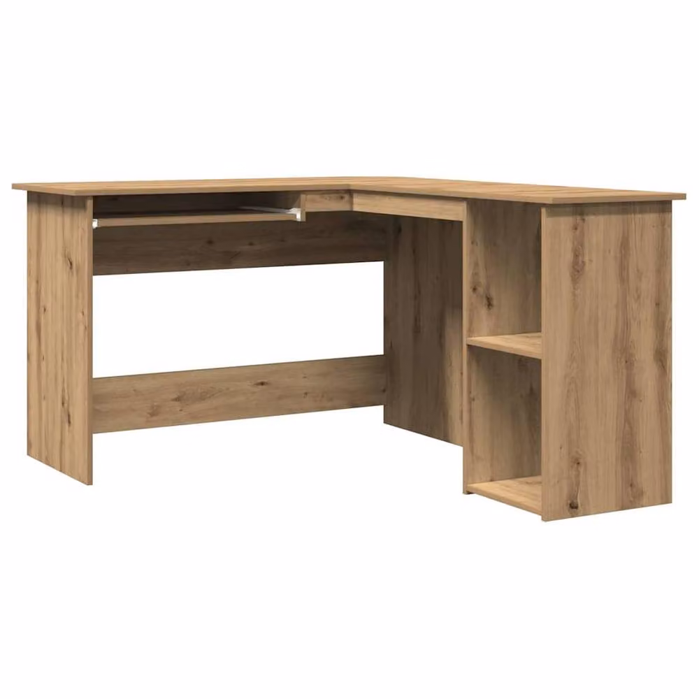 Berkfield Home Modern Corner Desk in Artisan Oak Brown, W/D/H: 120 x 140 x 75 cm – 2