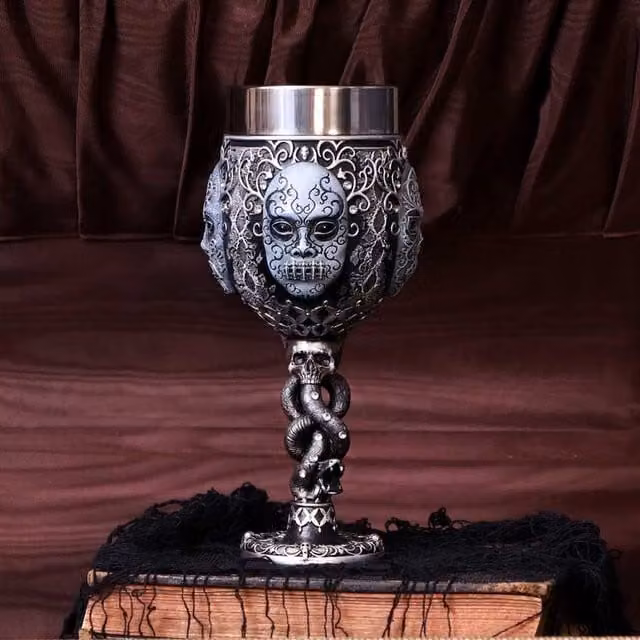 Nemesis Now Harry Potter Death Eater Collectible Resin Mug in Black, Green and Silver, Height: 19.5 cm