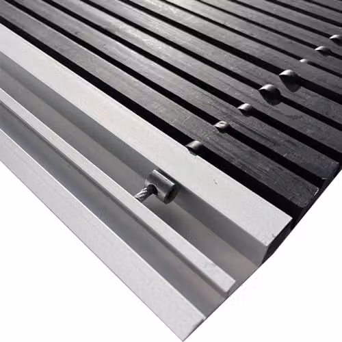 Nicoman Grey Aluminium Striped Heavy Duty Barrier Dirt-Trapper Door Mat, W/D: 60 x 40 cm – 6
