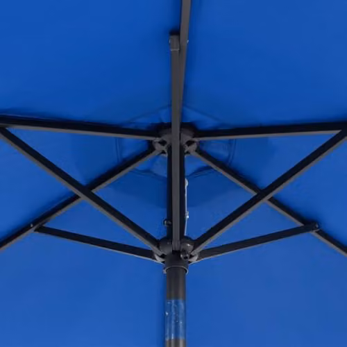 vidaXL Garden Parasol in Blue with Steel Pole, W/D/H: 225 x 225 x 212 cm – 5