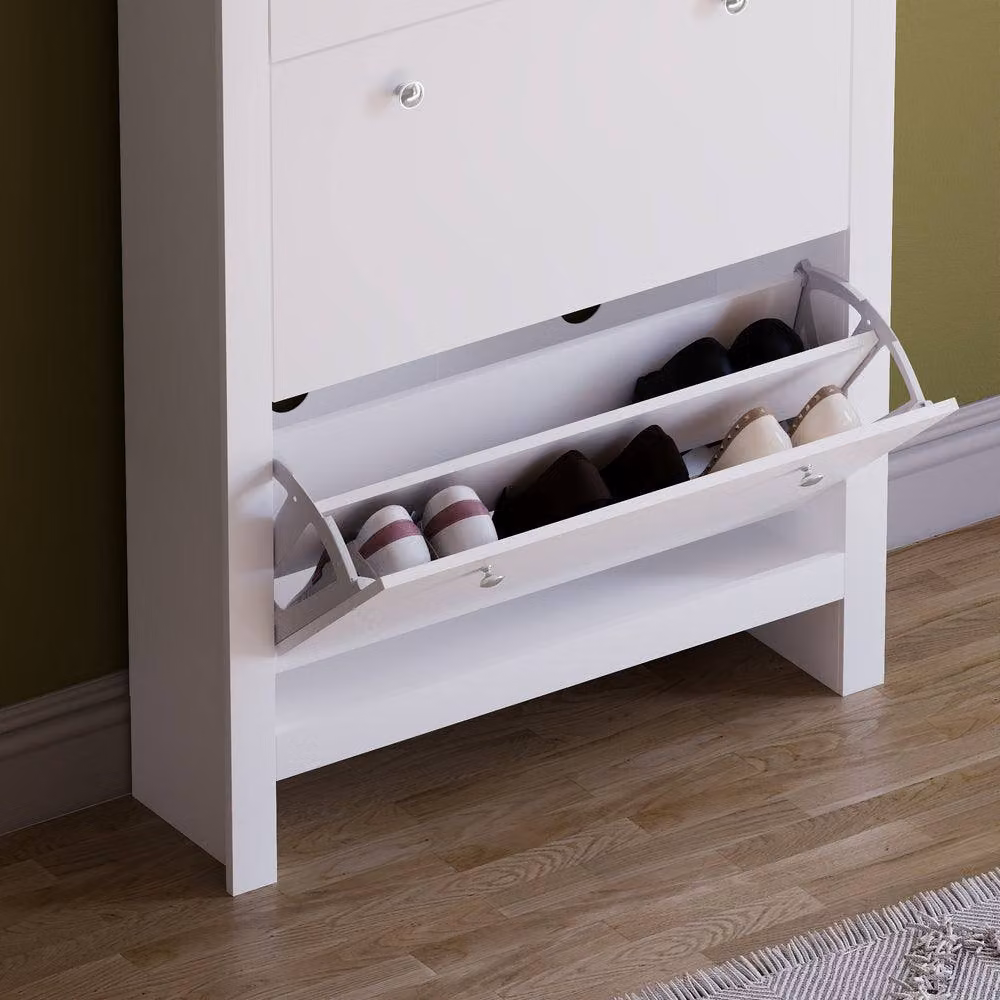 HD Designs Vida Designs Arlington Shoe Cabinet in White – 3