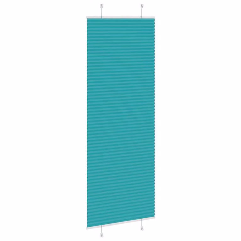 Berkfield Home Petrol Green Pleated Day and Night Blind in Polyester, W: 80 cm, H: 200 cm