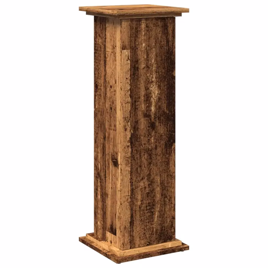 Berkfield Home Display Stand with Storage in Old Wood Brown, W/D/H: 31 x 30 x 90 cm – 1