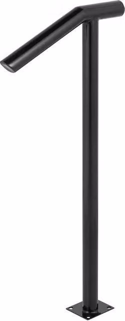 VEVOR Sturdy Metal Two-Step Outdoor Stair Railing in Matt Black, W: 45.72 cm, H: 96.52 cm – 1