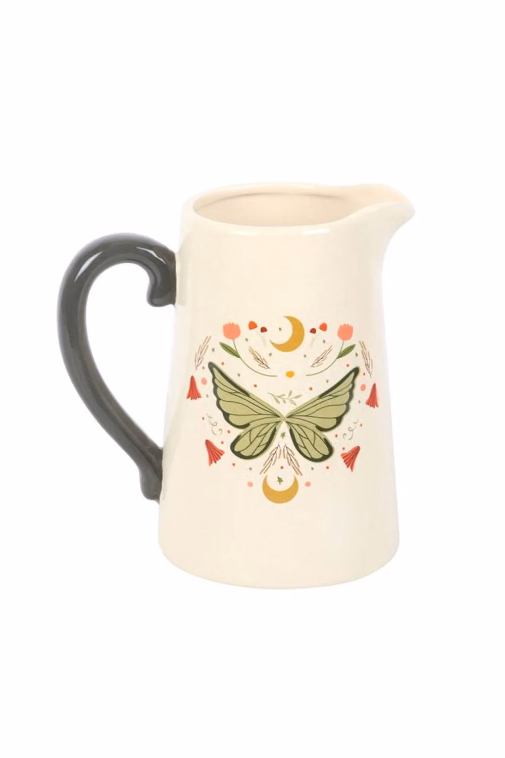 KDMD Fairy Wing Ceramic Flower Jug in White, 1200ml – 2