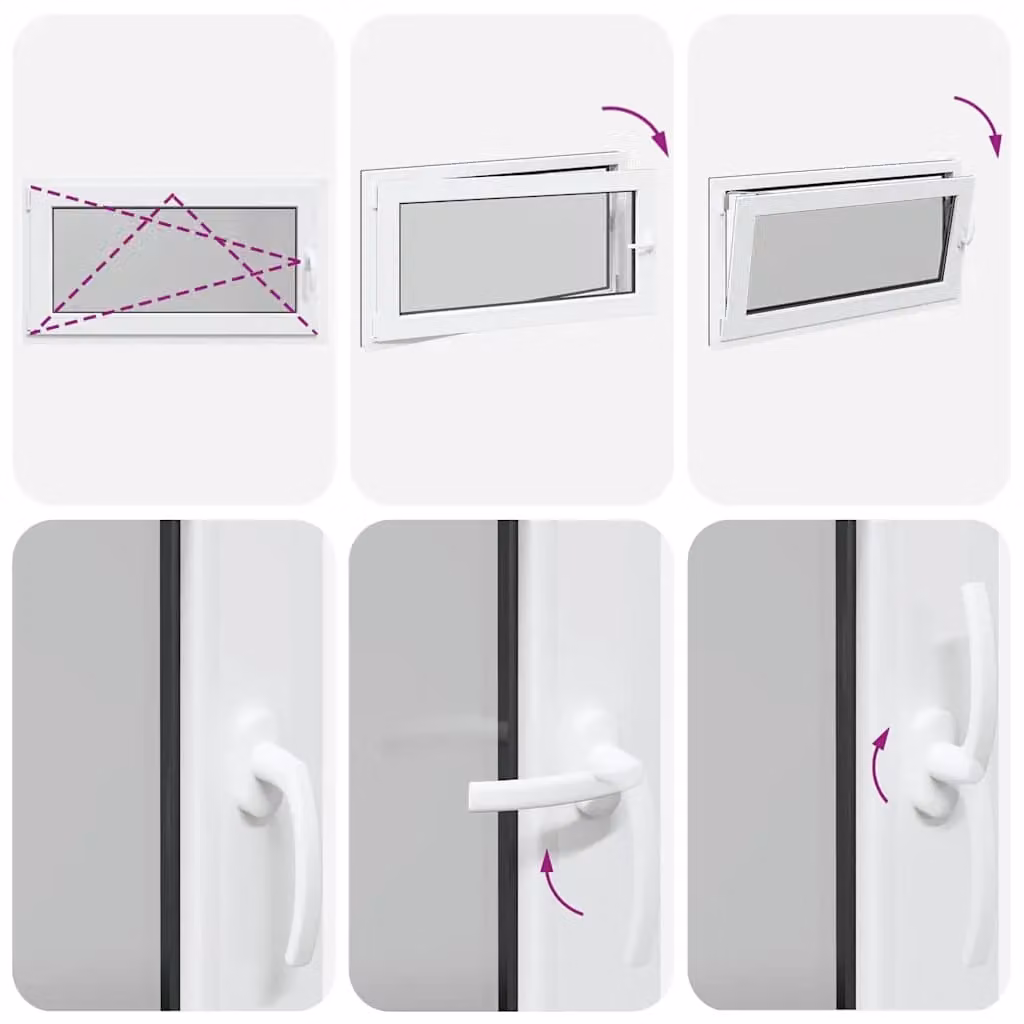 Berkfield Home RISOR Basement Tilt and Turn Window, Anthracite, W: 110 cm, H: 50 cm
