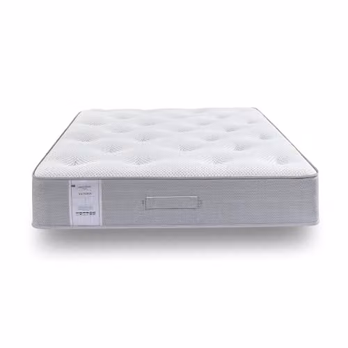 Rest Relax Victoria 1500 Natural Pocket Sprung Tufted Mattress, White, W/D/H: 150 x 200 x 28 cm