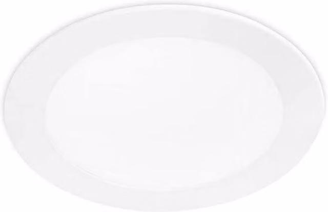 Netlighting Easy Integrated LED Round Recessed Downlight Panel in Matt White with Warm White Light