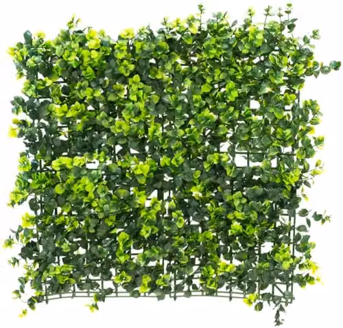 Papillon Green Artificial Hedge Garden Patio Panels, 16 Pack, W/D/H: 50 x 50 x 50 cm