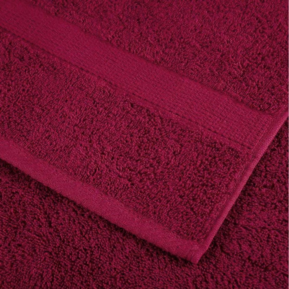 Berkfield Home SOLUND 12 Piece Premium Cotton Terry Towel Set in Burgundy – 5