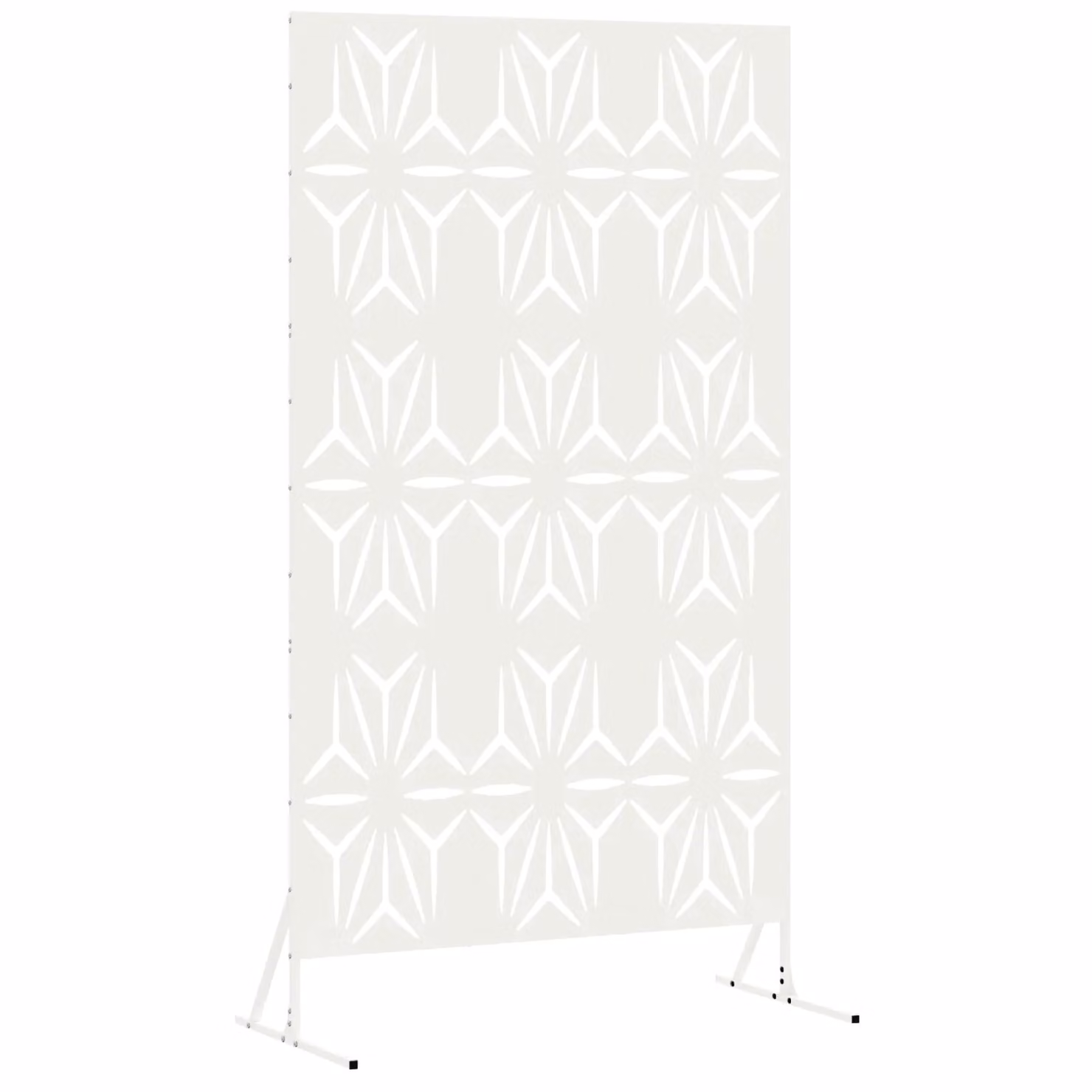 Berkfield Home White Steel Rectangular Privacy Screen W: 100 cm, D: 50 cm, H: 180 cm – 2