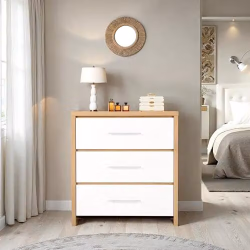 Seconique White Gloss 3 Drawer Chest of Drawers – 2